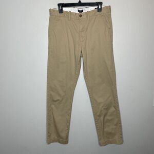 J.CREW Pants Mens 32 x 30 Straight Fit Chino Khaki Brown Cotton Blend H3186